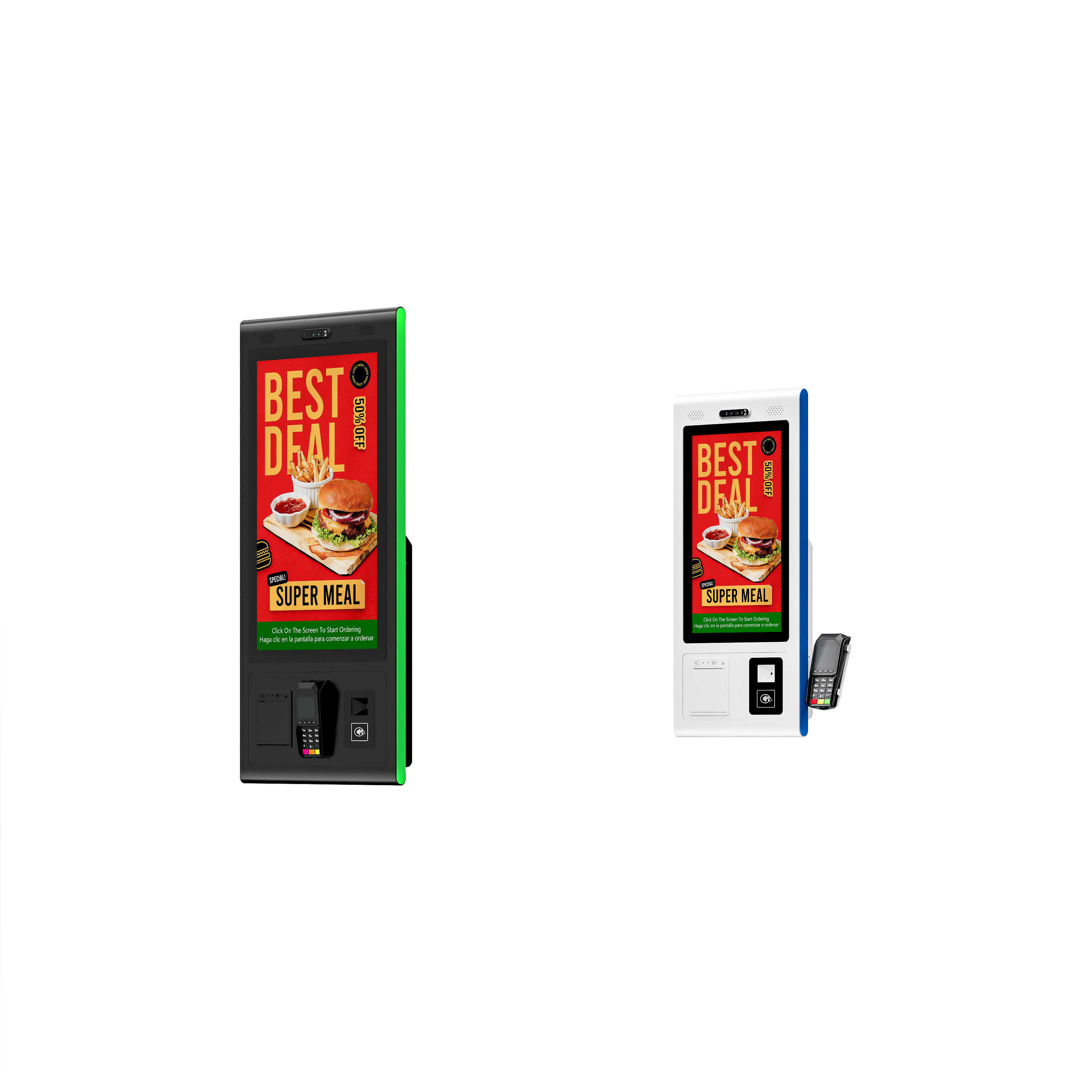 21.5/27/32 inch Self Service Ordering Kiosk with Built-in Thermal Printer & QR Code Scanner
