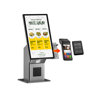 21.5" Android Self-Service Ordering Kiosk with Built-in Printer and Scanner - Interactive Touch Screen Food Ordering Machine for Restaurants & Retail